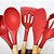 Jogo 6 Utensílios Cozinha Silicone Vinho Cabo Madeira e Porta Utensílios Inox Prime - Imagem 7