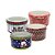 Jogo 4 Latas Metal Redonda Natal Decoradas Papai Noel Com Visor 800ml - Art Christmas - Imagem 1