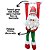 Papai Noel Pelúcia Decorativo Braços Para Pendurar 40cm - Art Christmas - Imagem 2