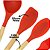 Kit Utensílios Silicone Vermelho Cabo Madeira Prime 6 Peças Com Pote Escorredor - Quality House - Imagem 3