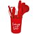 Kit Utensílios Silicone Vermelho Cabo Madeira Prime 6 Peças Com Pote Escorredor - Quality House - Imagem 1