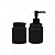 Conjunto 2 Peças para Banheiro de Cerâmica Stripes Preto - Lyor - Imagem 1