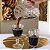 Jogo 6 Copos Diamond 270ml e Jarra Transparente Borda Dourada 1 Litro -Vivaflor Dercor - Imagem 2