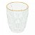 Jogo 6 Copos Diamond 270ml e Jarra Transparente Borda Dourada 1 Litro -Vivaflor Dercor - Imagem 6