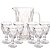 Jogo 6 Taças Diamond 340ml e Jarra Transparente Borda Dourada 1 Litro -Vivaflor Dercor - Imagem 11