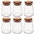 Kit 6 Porta Mantimento de Vidro com Rolha 250ml - Lyor - Imagem 1