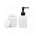 Conjunto 2 Peças para Banheiro de Cerâmica Stripes Branco - Lyor - Imagem 1