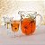 Conjunto Jarra e 6 Taças Cristal Palm Hand Painting - Lyor - Imagem 2