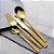 Faqueiro 16 Peças Aço Inox Athenas Dourado Gold Prime - Lyor - Imagem 2