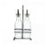 Conjunto 2 Galheteiro Vidro Suporte Metal Preto 200ml - Lyor - Imagem 2