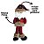 Jogo Papai Noel Pendente Pelúcia Xadrez 29cm 6 Peças - Master Christmas - Imagem 2