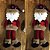 Jogo Papai Noel Pendente Pelúcia Xadrez 29cm 6 Peças - Master Christmas - Imagem 3