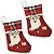 Kit Bota Natal Papai Noel Pelúcia Xadrez 25cm 2 Peças - Master Christmas - Imagem 1
