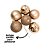Kit 15 Bolas Natal Mista Glitter, Fosca, Lisa Champagne 4cm - Master Christmas - Imagem 5