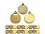 Kit 36 Bolas De Natal Mista Gliter, Fosca e Brilho Dourada 6cm - Master Christmas - Imagem 6