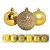 Kit 30 Bolas De Natal 8cm Mista Gliter, Fosco e Brilho Dourado - Master Christmas - Imagem 6