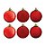 Kit 9 Bolas De Natal Mista Gliter, Fosca e Brilho Vermelha 6cm - Master Christmas - Imagem 2