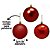 Kit 9 Bolas De Natal Mista Gliter, Fosca e Brilho Vermelha 6cm - Master Christmas - Imagem 4