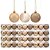 Kit 36 Bolas Natal Mista Glitter, Fosca, Lisa Champanhe 6cm - Master Christmas - Imagem 1
