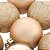 Kit 18 Bolas Natal Mista Glitter, Fosca, Lisa Champanhe 6cm - Master Christmas - Imagem 2