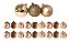 Kit 18 Bolas Natal Mista Glitter, Fosca, Lisa Champanhe 6cm - Master Christmas - Imagem 7