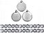 Kit 36 Bolas Natal Mista Gliter, Fosca e Lisa Prata 5cm - Master Christmas - Imagem 7