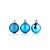Kit 45 Bolas Natal Mista Glitter, Fosca, Lisa Azul Turquesa Mini 3cm - Master Christmas - Imagem 7