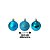 Kit 45 Bolas Natal Mista Glitter, Fosca, Lisa Azul Turquesa Mini 3cm - Master Christmas - Imagem 4