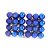 Kit 60 Bolas Natal Mista Glitter, Fosca, Lisa Azul Royal Mini 3cm - Master Christmas - Imagem 3