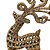 Kit Rena Glitter Champanhe Pendente 13cm 6 Peças Enfeite Árvore - Master Christmas - Imagem 2
