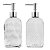 Kit Banheiro Porta Sabonete Líquido Vidro Clear 500ml 2 Unidades - Tuut - Imagem 1