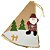 Saia para Árvore de Natal Linho Bege e Dourado Pelúcia Papai Noel 90cm - Master Christmas - Imagem 6