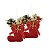 Kit 18 Mini Enfeites Natal Tambor e Botinha Instrumento Veludo Vermelho e Dourado 3cm - Magizi - Imagem 7