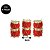 Kit 6 Mini Tambores Veludo Vermelho e Dourado 3cm Enfeite Natal - Magizi - Imagem 4