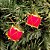Kit 6 Mini Tambores Veludo Vermelho e Dourado 3cm Enfeite Natal - Magizi - Imagem 2