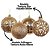 Jogo 27 Bolas Natal Mista Textura Flores e Folhas Champanhe 8cm - Master Christmas - Imagem 5