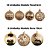 Conjunto 24 Bolas Natal Textura Rena e Folhagens Champanhe Luxo 8cm e 10cm - Master Christmas - Imagem 11
