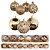 Conjunto 15 Bolas Natal Textura Rena e Folhagens Champanhe Luxo 8cm e 10cm - Master Christmas - Imagem 1