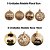 Conjunto 15 Bolas Natal Textura Rena e Folhagens Champanhe Luxo 8cm e 10cm - Master Christmas - Imagem 4