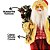 Papai Noel Rústico 30cm Colete Lã e Veludo Decorado Gorrinho Guizo - Magizi - Imagem 3