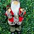 Papai Noel Rústico 30cm Casaco Vinho e Verde Musgo Gorro Guizo - Magizi - Imagem 6
