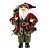 Papai Noel Rústico 30cm Casaco Vinho e Verde Musgo Gorro Guizo - Magizi - Imagem 1