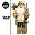 Conjunto 2 Papai Noel Rústico 60cm e 40cm Casaco Creme Veludo Luxo com Lamparina - Magizi - Imagem 5
