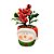 Jogo 2 Mini Vasos Decorativos Cerâmica Natal Papai Noel e Boneco de Neve Folhagens e Berries 13cm - Master Christmas - Imagem 4
