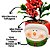 Mini Vaso Decorativo Cerâmica Natal Rosto Boneco de Neve Folhagens e Berries 13cm - Master Christmas - Imagem 2