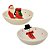 Jogo 2 Bowl Cerâmica Natal Papai Noel e Boneco de Neve 13cm 250ml - Master Christmas - Imagem 1