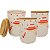 Kit 3 Potiche Decorativo Natal Papai Noel Cerâmica Tampa Hermética Bambu 1000ml - Master Christmas - Imagem 1