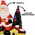 Papai Noel Decorativo Cerâmica Iluminada Casa e Pinheiro LED Color 15cm - Nataluz - Imagem 2