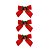 Kit 6 Laços Vermelho Aveludado Decorado Mini Sinos Dourado 11x11cm - Magizi - Imagem 5