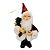Kit 3 Papai Noel Decorativo Mix Vermelho, Vinho e Xadrez 15cm - Magizi - Imagem 6